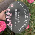 Pink-cherry-tree-slate-house-sign