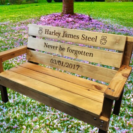 Childrens-memorial-bench-engraved-snobs-signs