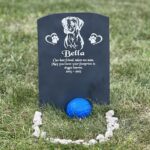 Dog Slate Grave Marker