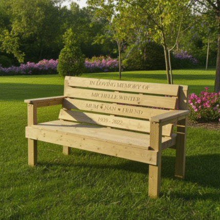 Engraved Memorial Bench Made by Snobs Signs UK