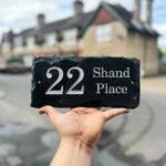 Slate House Signs handmade in Kent. Engraved with any house number and road name.