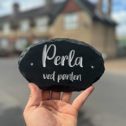 Small Oval Slate House by Snobs Signs